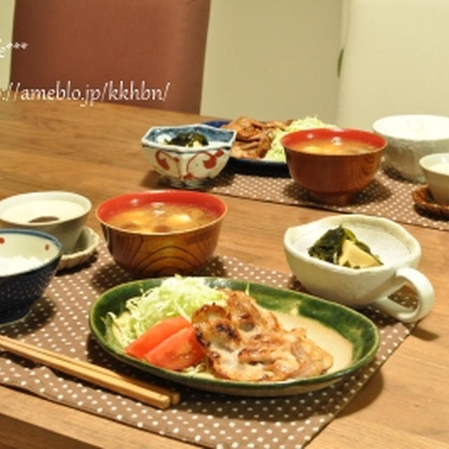 豚の生姜焼き定食と入学式