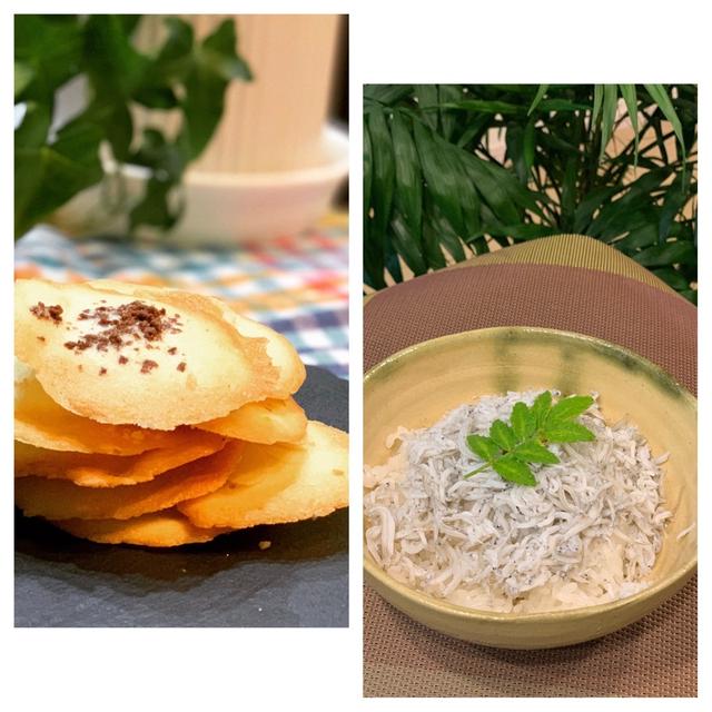 一昨日の夕食はしらす丼・・・久しぶりにラングドシャ焼きました！！