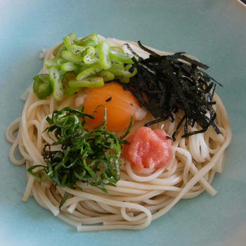 ペーストでお手軽★手抜き★釜玉明太うどん