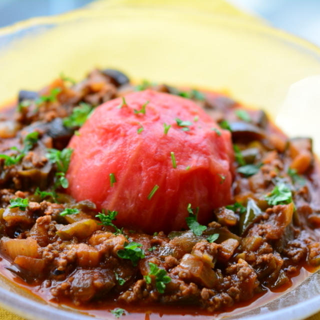 メキシコの香り ★ 夏野菜と挽肉の太陽のスープ