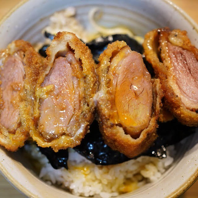 市販のお惣菜で作る、鴨かつ丼