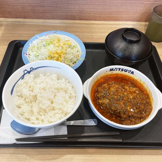 チミチュリソースハンバーグ定食を食す 〜松屋〜