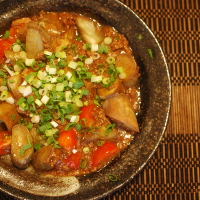 白茄子のピリ辛味噌煮