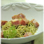 大葉ジェノベーゼ と　マグロのレモンソテーパスタ。　と　お昼ごはん。