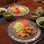 レシピ付き献立　豚肉の生姜焼き・なす煮・たこときゅうりの酢の物