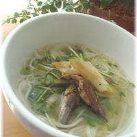 焼塩が決め手☆いわし缶でにゅうめん♪