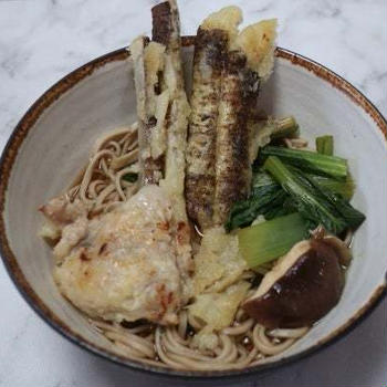 ごぼ天肉そば