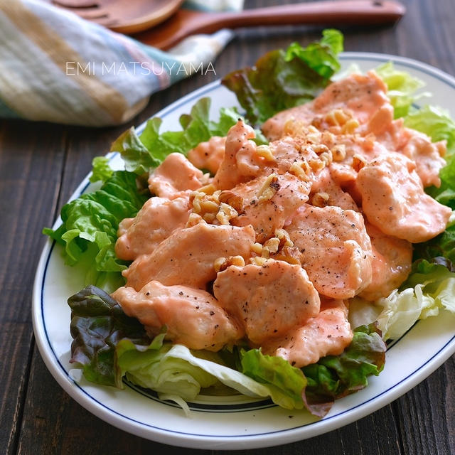 むね肉で揚げない簡単鶏マヨ【疲労や食欲の回復に、美肌、老化予防に】