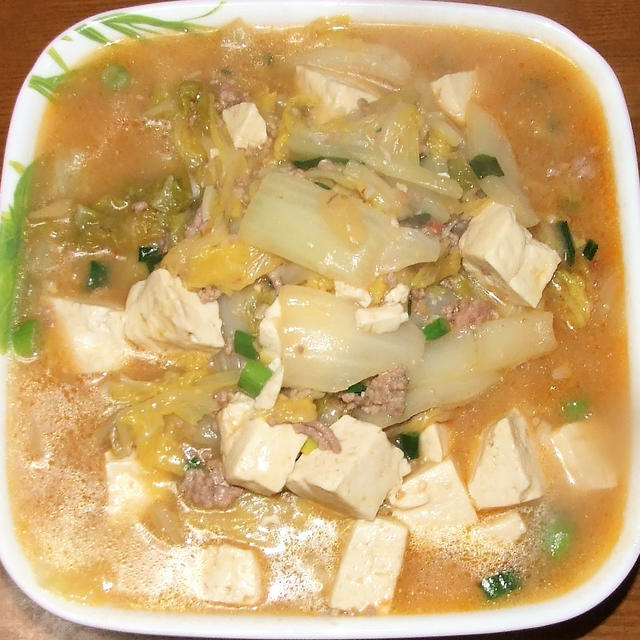 白菜豆腐麻婆＆鯛のソテー