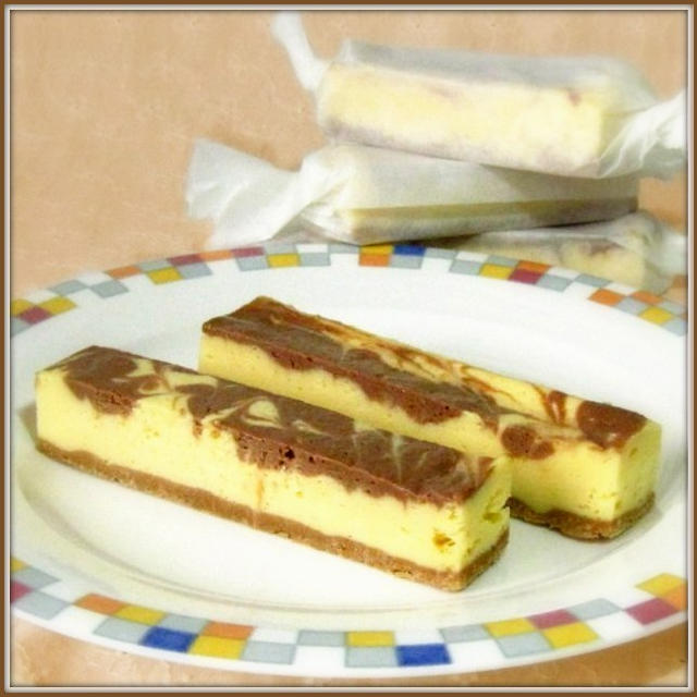 バレンタインに♪チョコレートマーブルチーズケーキ