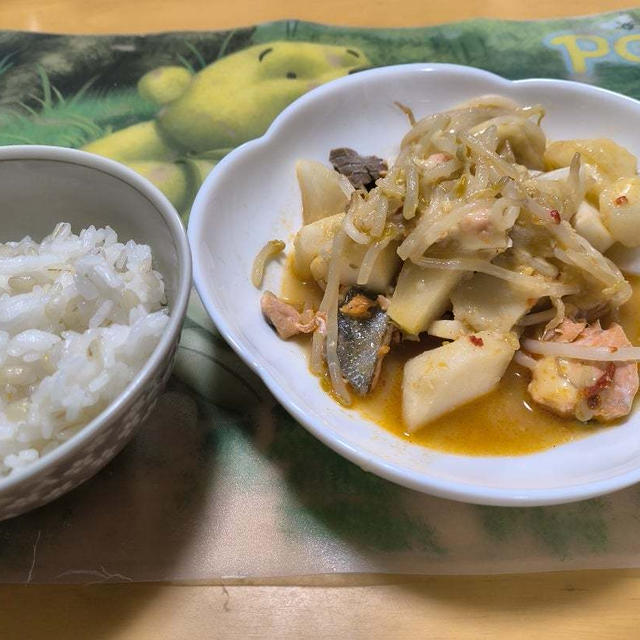鮭とカブのピリ辛チーズ