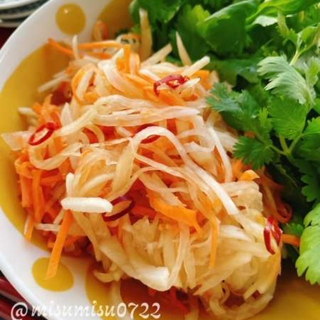 ベトナム風なます/紅白なます(動画レシピ)/Pickled Daikon Radish and Carrot.