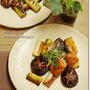 塩サバとしいたけとネギの照り焼き　と　梅シソ白菜ツナサラダ