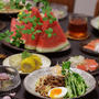 【献立】担々麺風の冷やし中華と、サーモンのマリネと、巨大すいか。～今年も本気ですいかを食べます！～