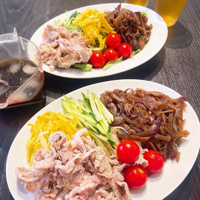 黒酢の冷やし中華です！！
