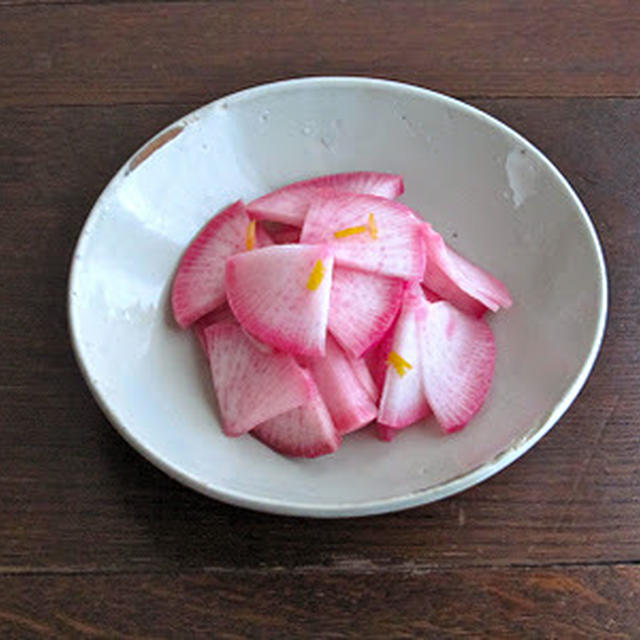 赤大根の柚子はちみつ