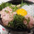 マグロしらす丼とチューリップ・レンブラント咲　フレーミングフラッグ