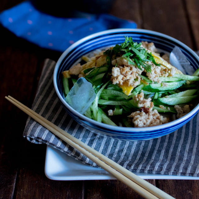 普通のぶっかけそうめんと息子のいない日曜日