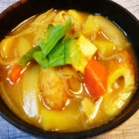 *具沢山のカレー豚汁♪