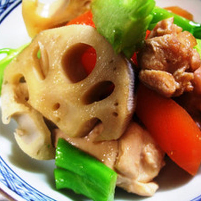 レンコンと鶏肉のオイスター煮