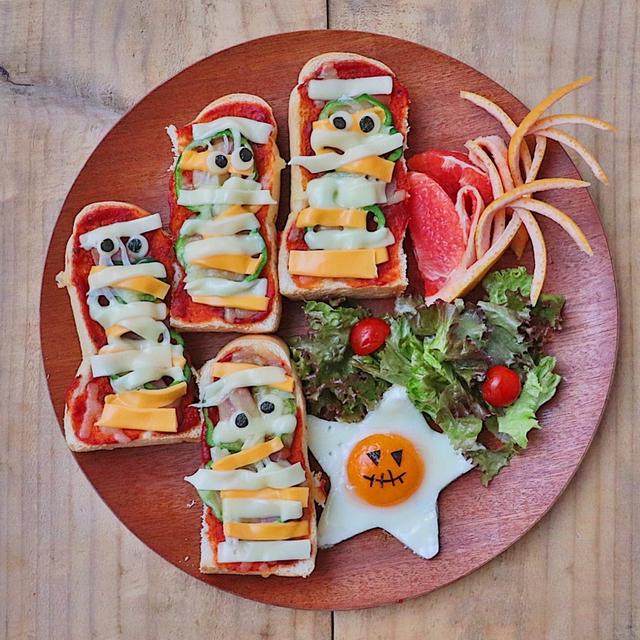 ハロウィン＊ミイラピザ