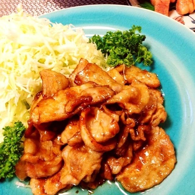 漬けおき不要‼うちの生姜焼き〜♪( ´θ｀)ノ