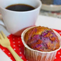 ホットケーキミックスde紫芋のマーブルマフィン