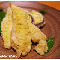 ガーリック風味の鶏の天ぷら