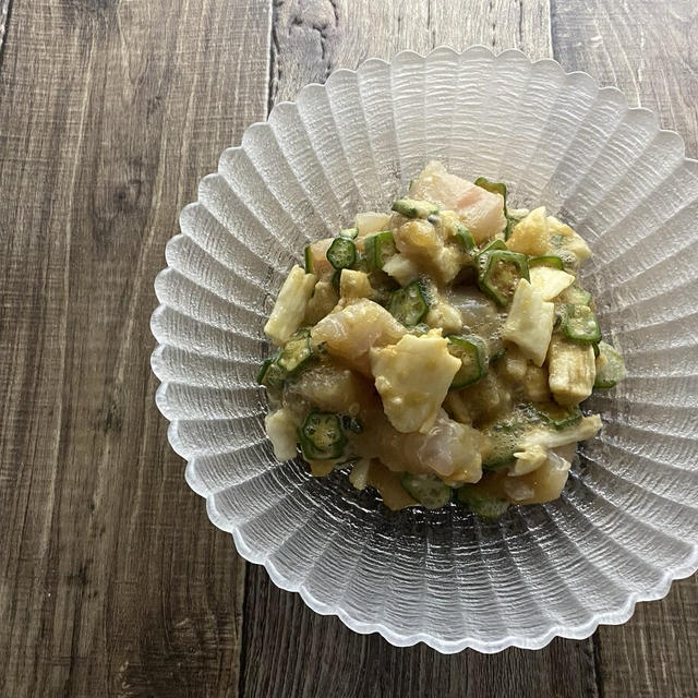 マグロとネバネバ野菜のわさび風味