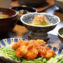 エビチリ と 作り置きおかず。