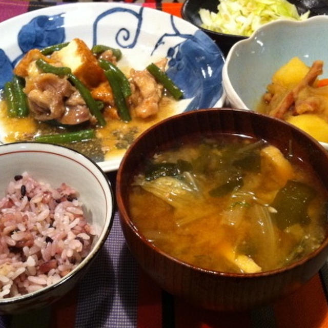 ルクエで鶏肉と厚揚げの煮物