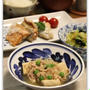 お豆入り*高野豆腐の鶏そぼろあん　和食ごはん