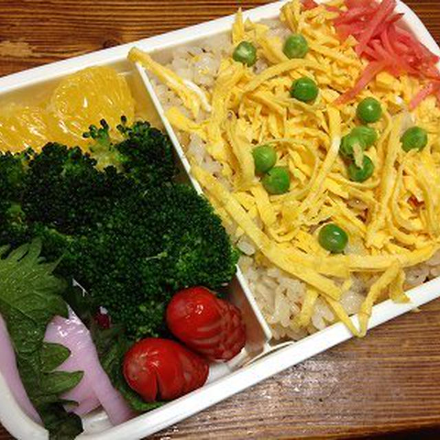 散らし寿司弁当。自然薯掘り