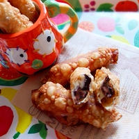 メース香る　チョコとくるみの揚げロール♪