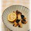 エリンギの海苔生姜焼き。　と朝御飯。