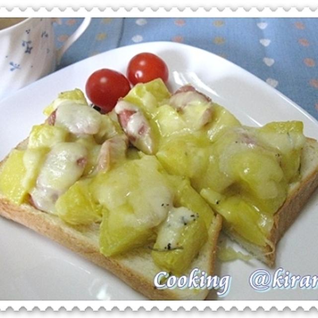 ◆2.17　ローズマリー香る「ジャガウインナーチーズトースト」♪楽天ブログまた不具合？！