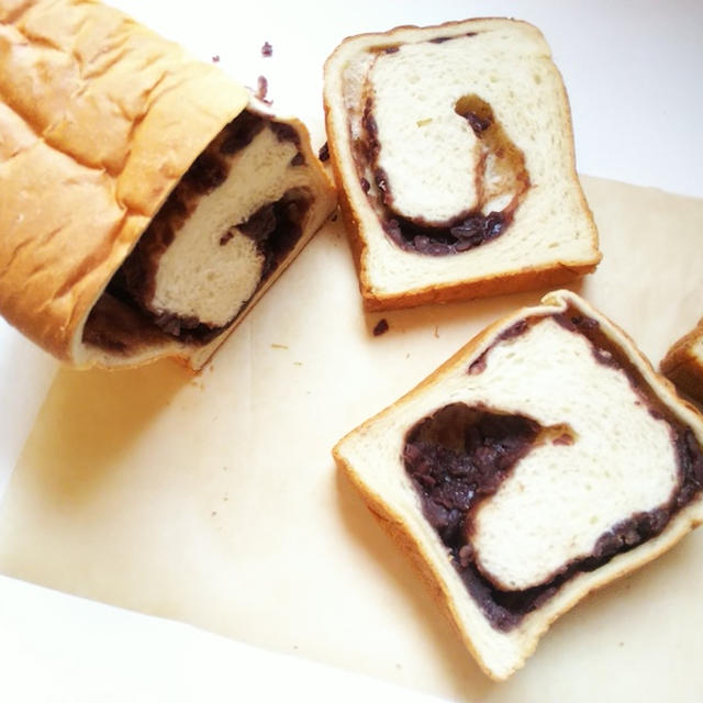 黒糖あんこ＆あんこ巻き食パン