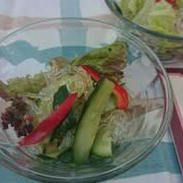 サニーレタスと海藻の中華サラダ