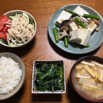 島豆腐と野菜の塩麹炒め