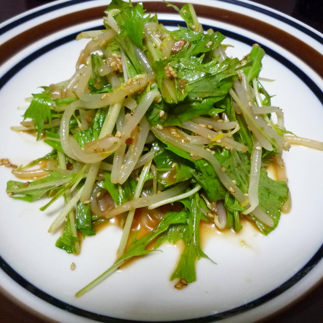 もやしと水菜のサムジャンサラダ