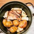 ストウブ鍋で*塩麹豚と栗じゃが芋の蒸し焼き