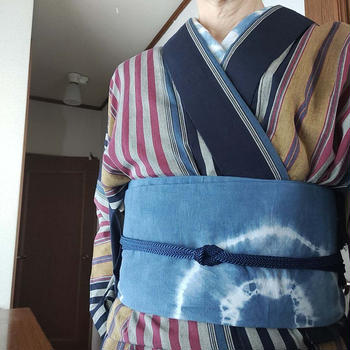 薄手の木綿着物着よう〜古渡唐桟