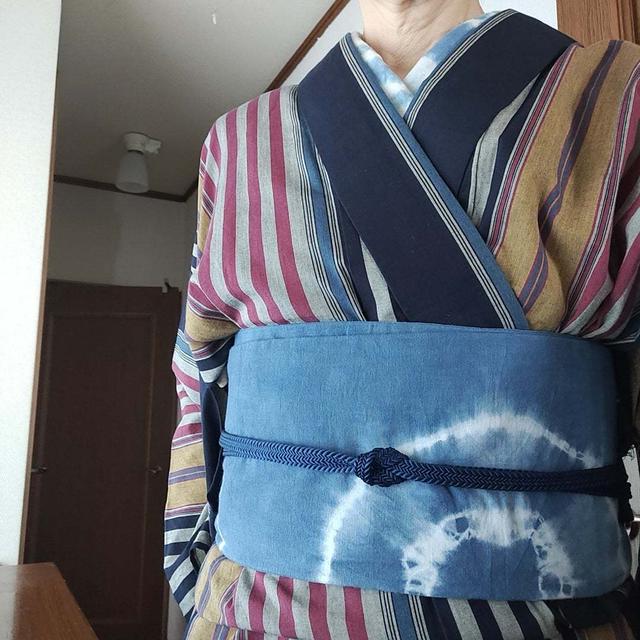 薄手の木綿着物着よう〜古渡唐桟