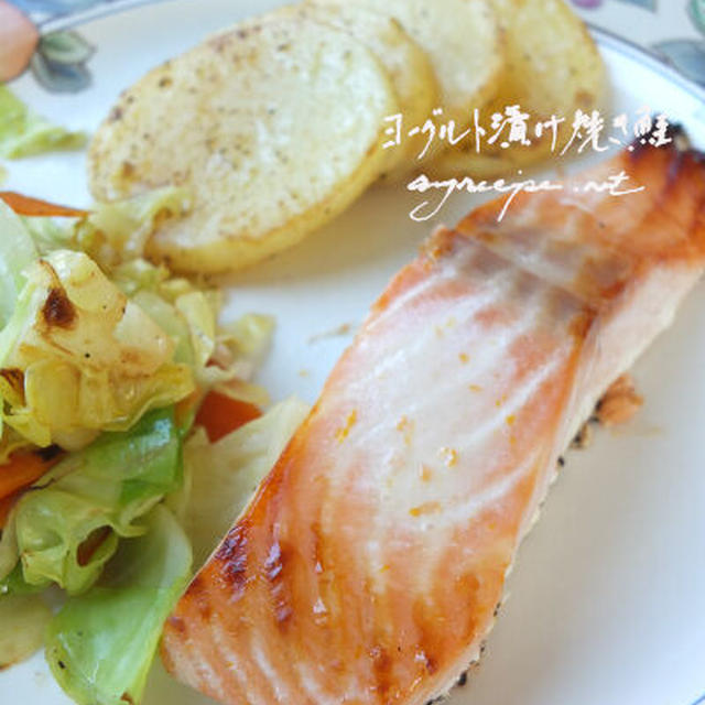 ヨーグルト漬けの焼き鮭