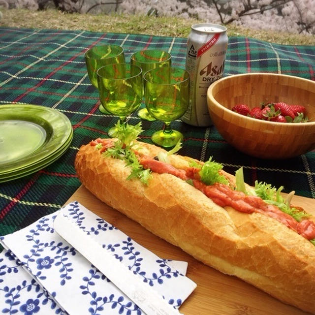 今日はお花見ランチ