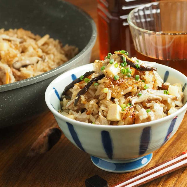 わけありレシピ、フライパンで中華風ウーロン茶炊き込みご飯