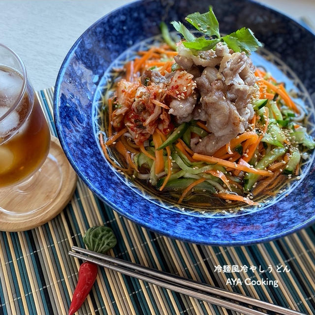 ヒヤヒヤ花火と簡単冷麺うどんレシピ