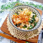 簡単♪ほうれん草のお浸しで作る～鮭フレークのわさび香る混ぜご飯♪