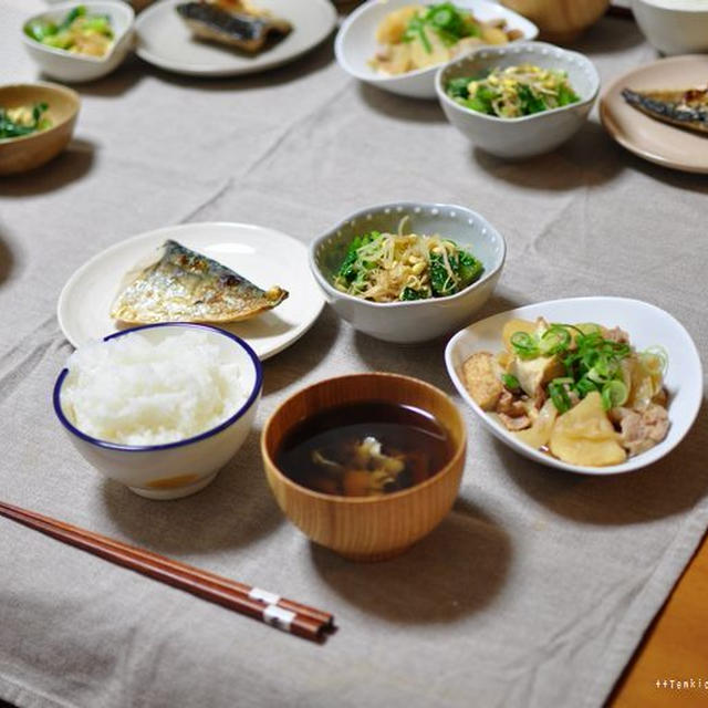 素朴系晩ごはんと、長いメイ