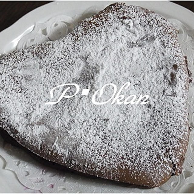 バレンタインに♪簡単ハートチョコチーズケーキ